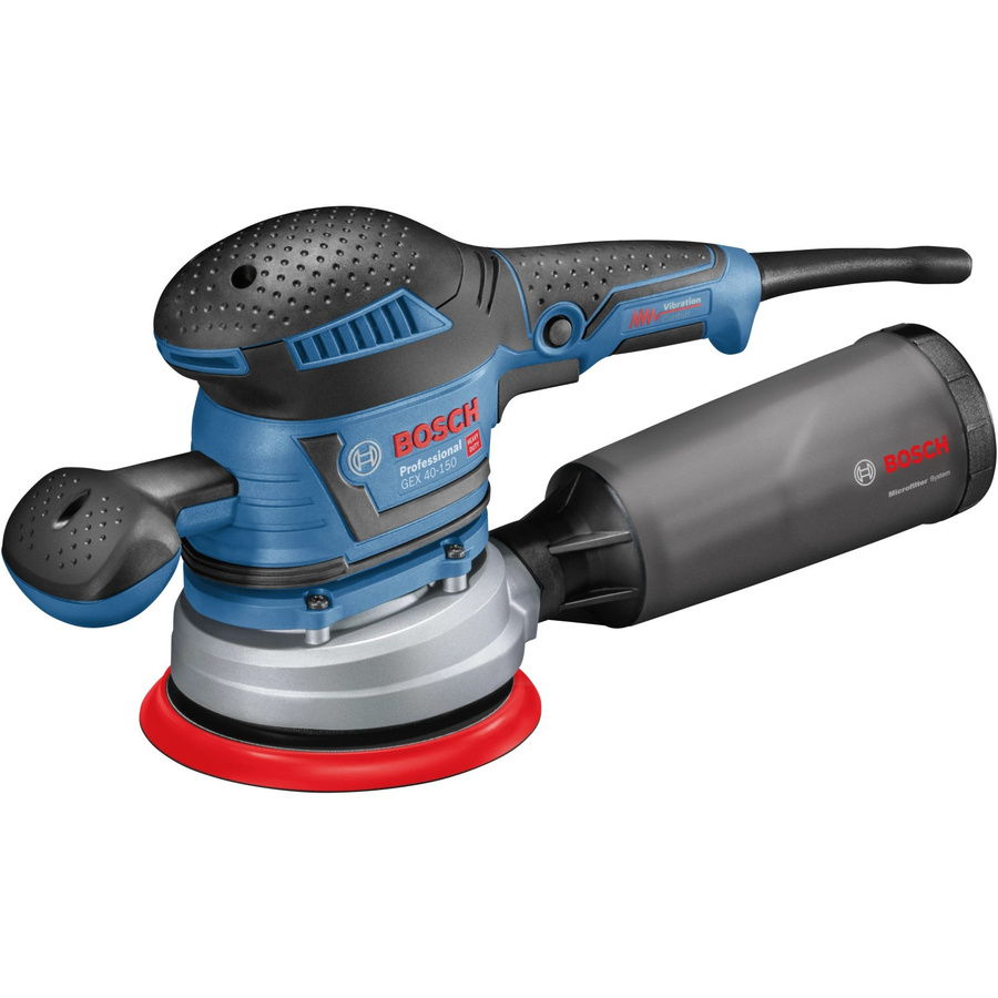 Bosch Professional Exzenterschleifer GEX 40-150 mit 400 W Leistung und 150 mm Schleifteller in Blau/Schwarz - Bild 2