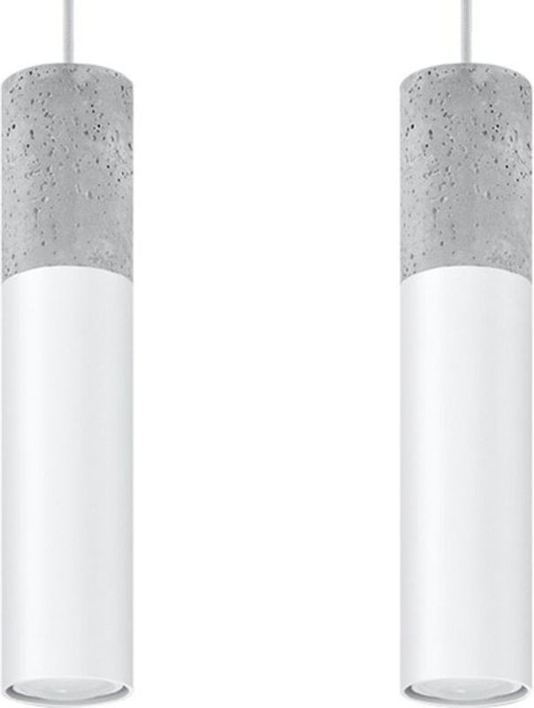 SOLLUX Twin Pendelleuchte Modern Minimalistisch GU10 in Grau und Weiß - Bild 1