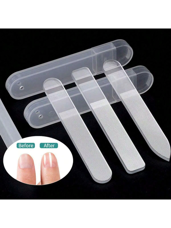 FUMOSIK Nano Glas Nagel Feilen, 3 Stück, Transparent - Bild 2