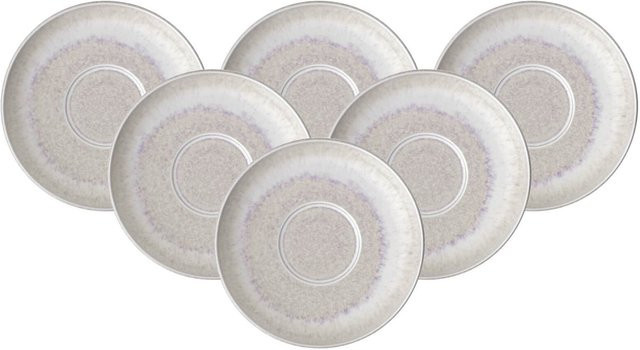 Villeroy & Boch like. Kaffeeuntertassen Perlemor Sand, 6er Set, Durchmesser: 16,1 cm - Bild 1