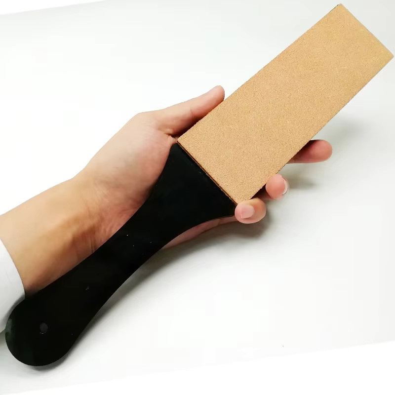 RSCHEF Doppelseitige Naturleder-Polierplatte mit Polierwachs-Paste zum Schärfen von Rasiermessern und Werkzeugen - Bild 2