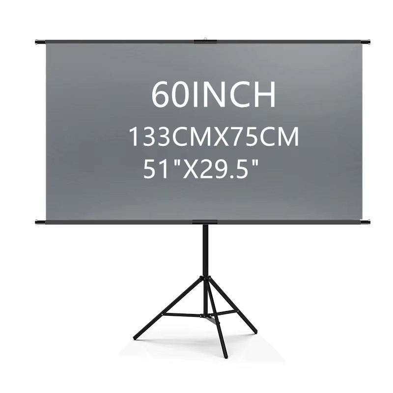 Xiaohui Projektorleinwand mit Einzelhalterung, 60 Zoll, 16:9 Format, 4K HD für Innen- und Außenbereich - Bild 2