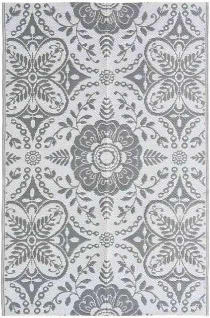 vidaXL Outdoor-Teppich ARAKIL in Hellgrau mit Jacquard-Muster aus Polypropylen, Breite: 190 cm, Tiefe: 290 cm - Bild 1