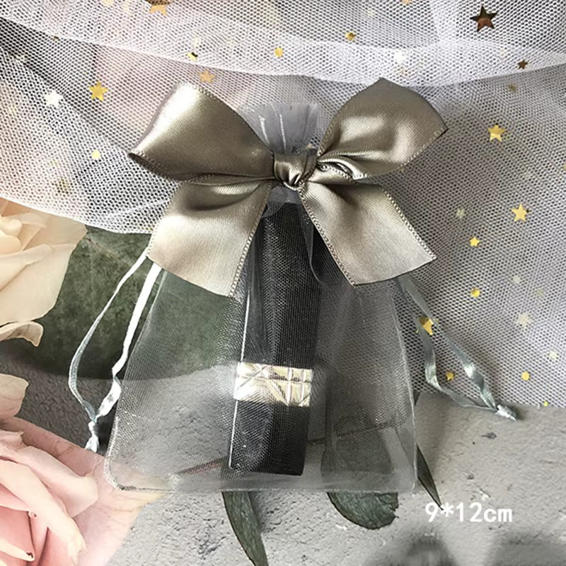 10er Set MOONMADE Organza Beutel mit Kordelzug in Schwarz zur Schmuckverpackung und für Hochzeitsgeschenke - Bild 2
