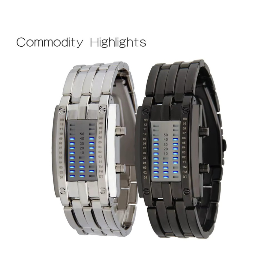 occkic Digitaluhr, Edelstahl, Schwarz, Unisex - Bild 2