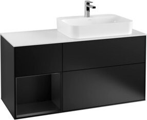 V&B Waschtischunterschrank Finion in Blau lackiert, Breite: 120 cm, Tiefe: 50,1 cm, Höhe: 50,1 cm - Bild 1