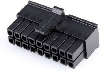 Molex Buchsengehäuse-Kabel Schwarz, 18 Polzahl, Rastermaß: 3 mm, Kunststoff - Bild 1