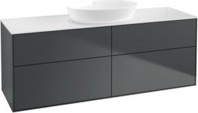 V&B Waschtischunterschrank Finion mit Wandbeleuchtung in Weiß lackiert, B/T/H: 160 x 60 x 50,1 cm - Bild 1