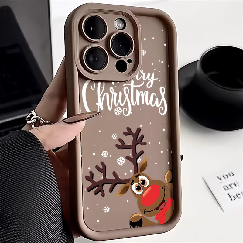Stoßfeste Silikon Handyhülle mit Weihnachtsbaum-Design für iPhone 16, 15, 14, 13, 12, 11 Pro Max und Plus Modelle - Bild 2