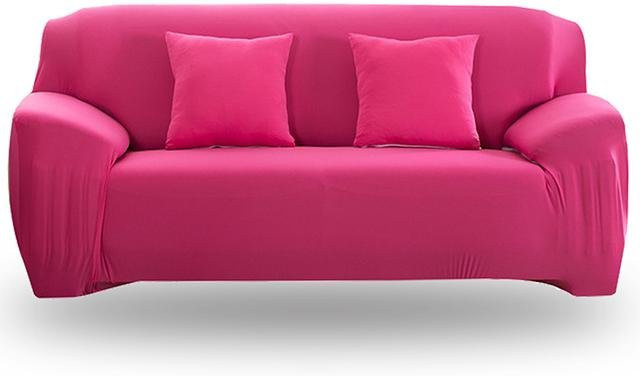 Dehnbare Sofabezüge aus Frottee für Einzelsitze, Farbe: Rosa, Breite: 90-140 cm - Bild 1