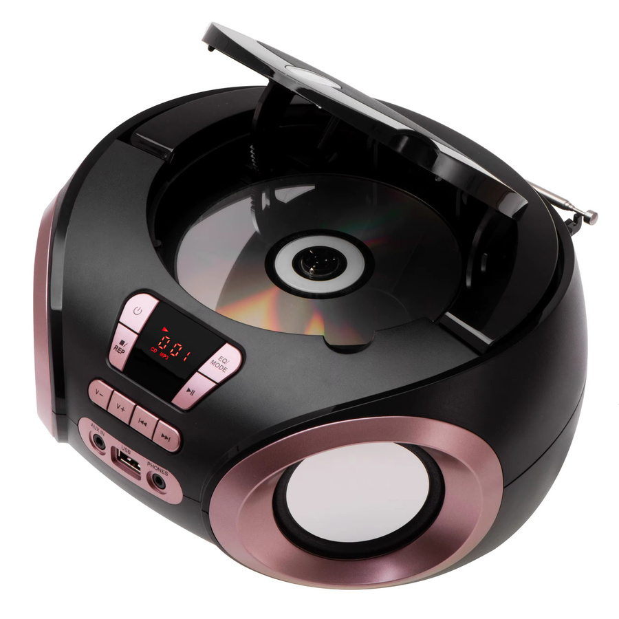 Adler Radio Boombox mit CD, MP3, USB und FM Radio in Schwarz mit Equalizer, 20 Speicherstationen und AUX Kopfhöreranschluss - Bild 3