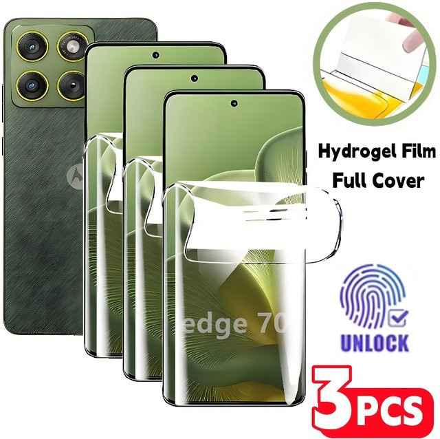 3 Stück HD Hydrogel Displayschutzfolie für Motorola Edge 70 60 Neo 60Pro 60 50 40 30 Fusion 50 40 Neo in Transparent - Bild 1