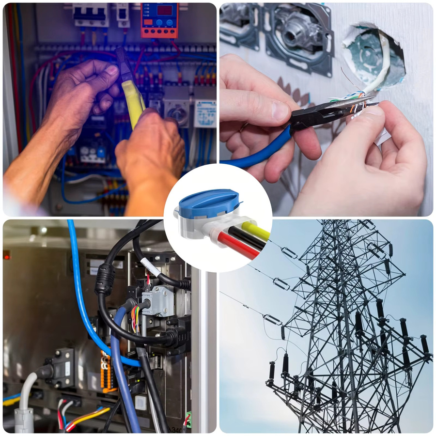 Elektrische IDC 314 Box 3-Wege-Grenzdrahtverbinder selbstabisolierend und feuchtigkeitsbeständig für den Außenbereich - Bild 3