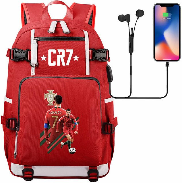3-teiliges Schulrucksack-Set für Schüler in Rot aus Oxford-Stoff mit großem Fassungsvermögen, Schultergurt und Federmäppchen, B/T/H: 48 x 30 x 15 cm - Bild 1