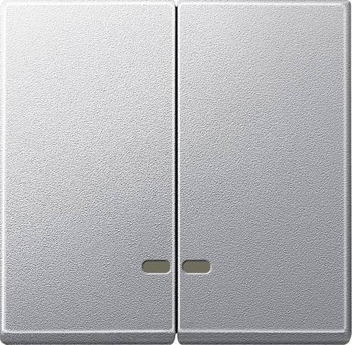Merten Abdeckung für Wechselschalter System M in Aluminium Silber MEG3420-0460 - Bild 1