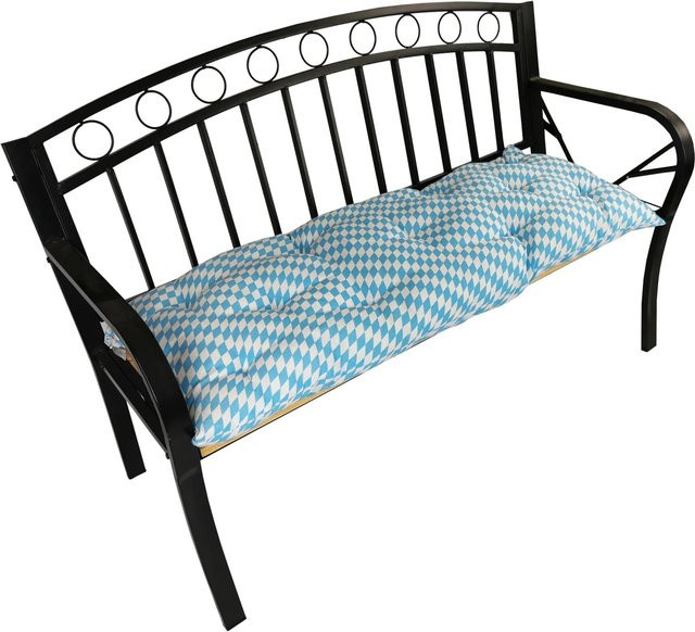 NYVI Bankauflage Bayrisch in Blau, gesteppt, Breite: 140 cm, Tiefe: 45 cm - Bild 1
