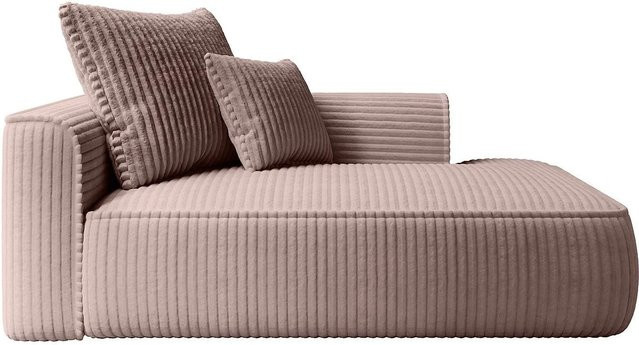 Recamiere Pineta von Vente-unique in Puderrosa mit grob geripptem Cord, Breite: 180 cm - Bild 1