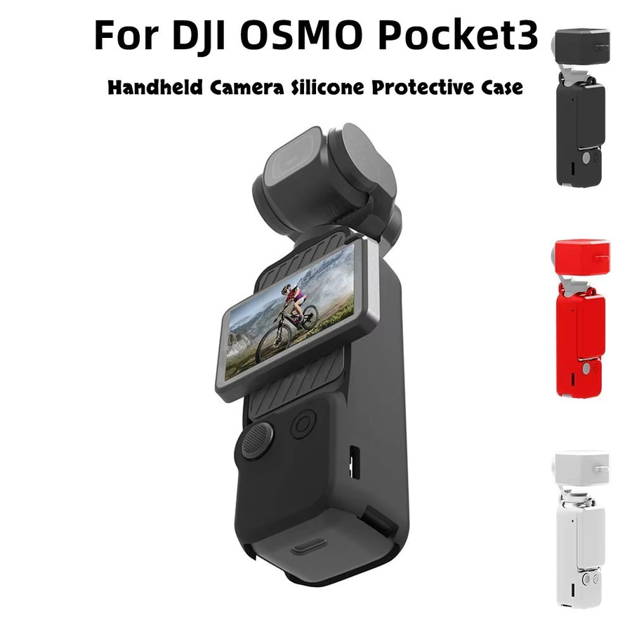 DJI Osmo Pocket 3 Silikonhülle in Schwarz mit weichem Linsenschutz und kratzfester Oberfläche - Bild 2