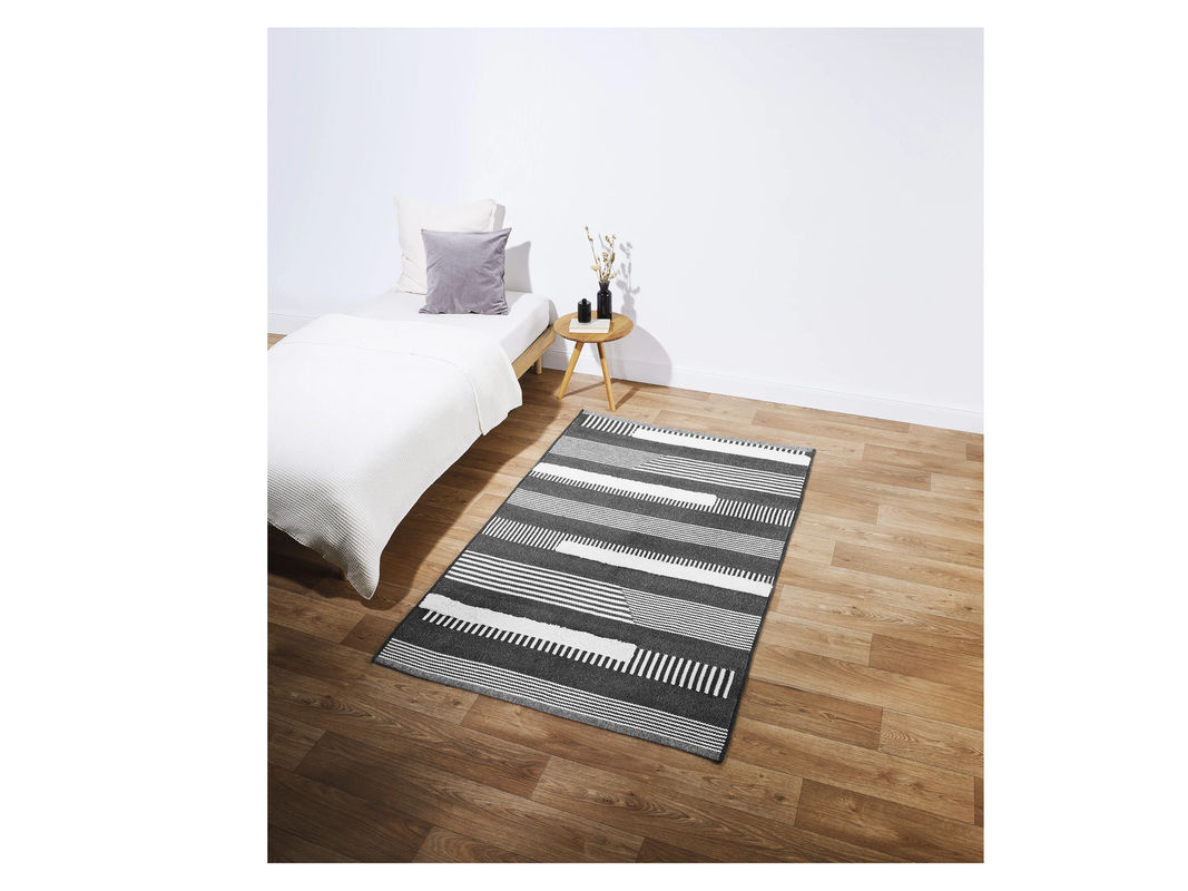 LIVARNO HOME Webteppich aus Baumwolle, Grau, B: 120 cm, L: 180 cm - Bild 2
