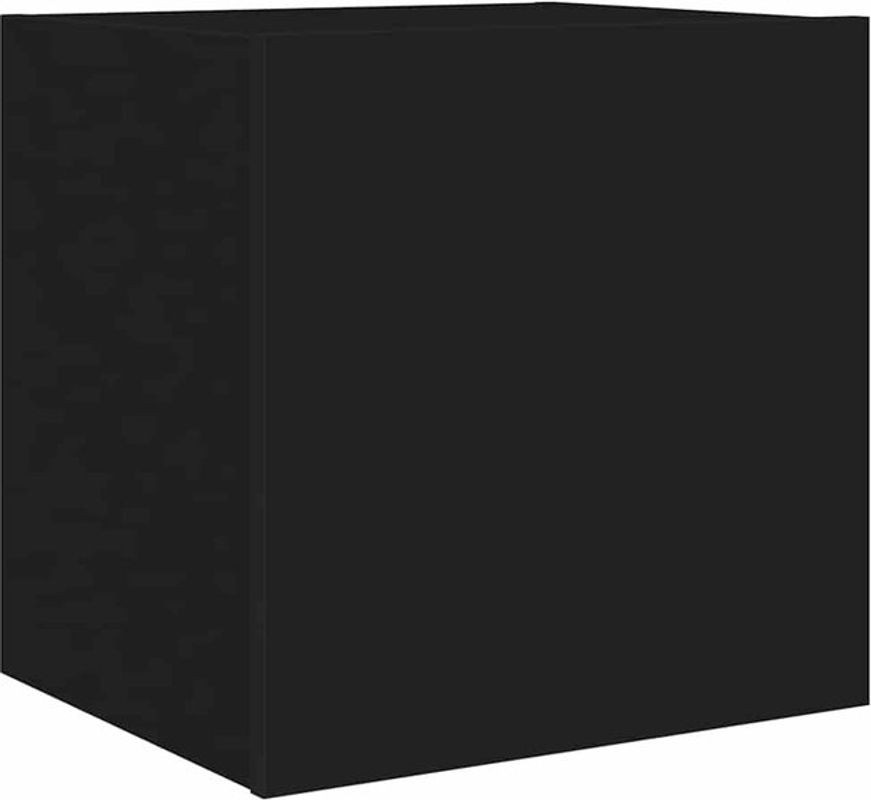 Vidaxl TV-Wandschrank mit LED-Leuchten in Schwarz, modern aus Holzwerkstoff, B/T/H: 40,5 x 35 x 40 cm - Bild 1