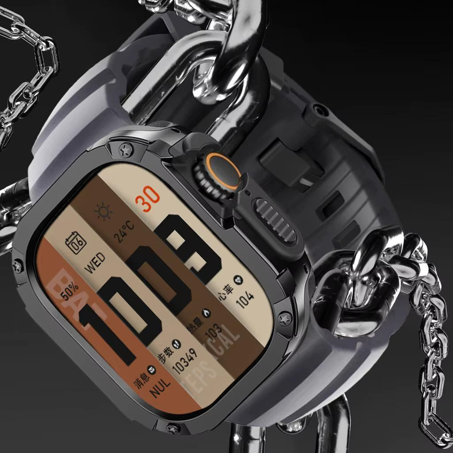 CAOWTAN Uhrenarmband mit TPU PC-Hülle, Silikon, Unisex - Bild 1