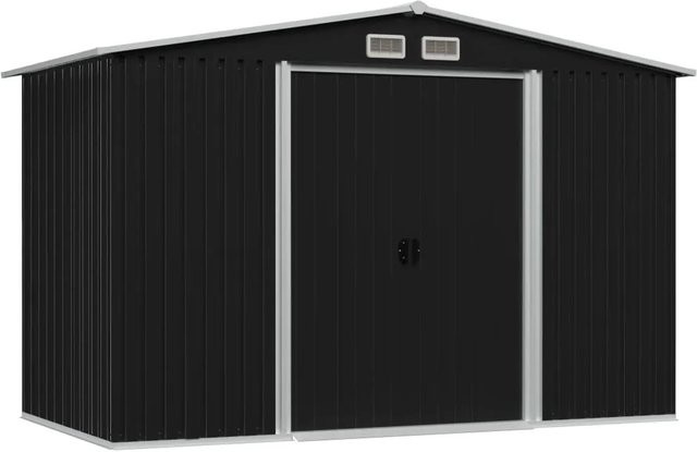 vidaXL Geräteschuppen aus Stahl in Anthrazit, H x B x T: 178 x 257 x 205 cm - Bild 1