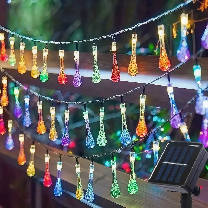 Solarbetriebene RGB LED Lichterkette in Multicolor für Halloween und Weihnachten mit 50 LEDs - Bild 1