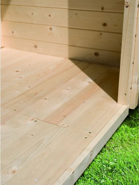Karibu Fußboden aus Fichte-Massivholz in Beige, B/T: 298 x 242 cm - Bild 1