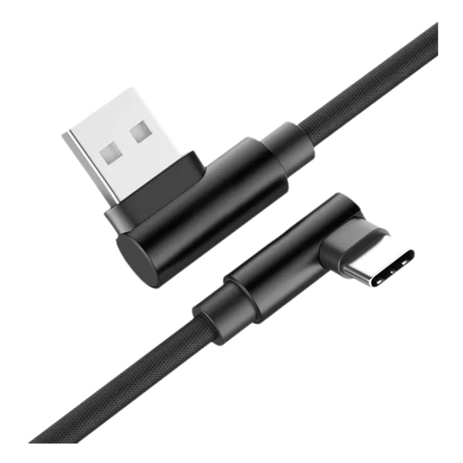 USB auf Typ C Schnellladekabel mit 90 Grad Winkel, 40W 5A Hochgeschwindigkeits-Datenübertragungskabel für iPhone 16, Huawei, Samsung und Xiaomi, Schwarz - Bild 5