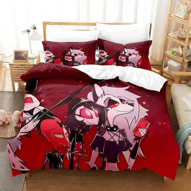 Loona Boss 3D Anime Bettwäsche Set Multicolor, Bettbezug und Bezüge für Erwachsene und Kinder, B x H: 264 x 228 cm - Bild 1