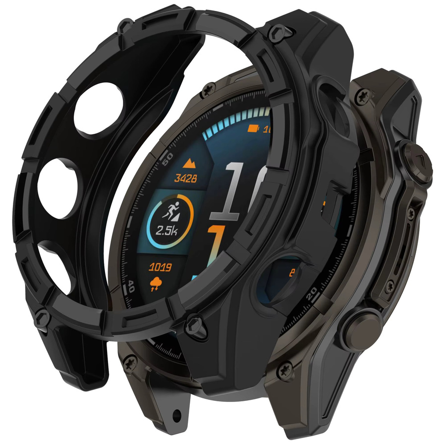 Garmin Uhrenfall Silikon, Schwarz, Garmin Fenix 8 51mm 47mm - Bild 2