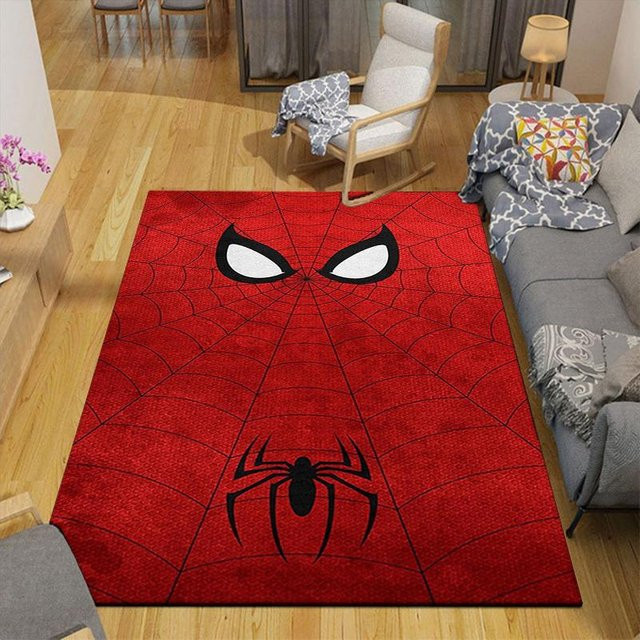 Marvel Spider-Man Teppich BestDream008 in Rot, rutschfeste und waschbare Samt-Fußmatte mit Cartoon-Motiv, B/T: 80 x 120 cm - Bild 1