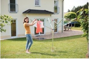 Blome Wäschespinne Alustar 60 aus Aluminium in Weiß