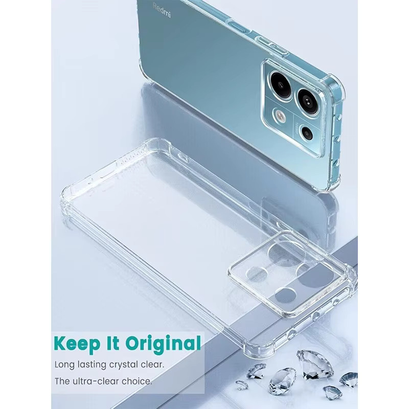 Stoßfeste und transparente Handyhülle für Xiaomi Redmi Note 13 12 11 Pro Plus sowie Redmi Note 10 9 Pro Max 10S 9S - Bild 2