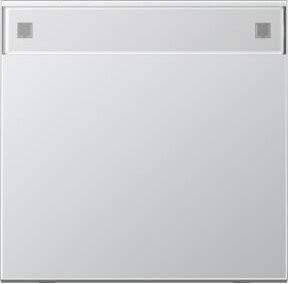 Jung Wippe Schriftfeld aus Aluminium für Wippschalter AL 2990 in Silber und Weiß - Bild 1