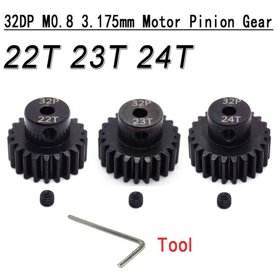 YSIDO Motor Getriebe Ritzel, Metall, 3-teiliges Set - Bild 2