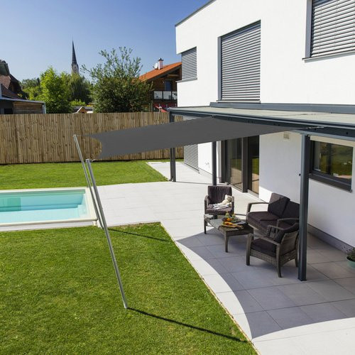 WINDHAGER Sonnensegel quadratisch aus Polyester in Schwarz - Bild 1