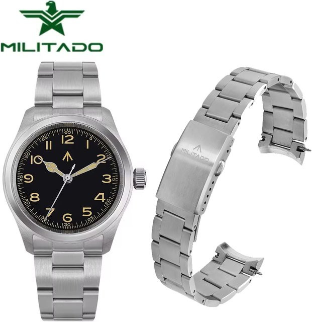 Militado Uhrenarmband Edelstahl, Silber, 20 mm, Unisex - Bild 1