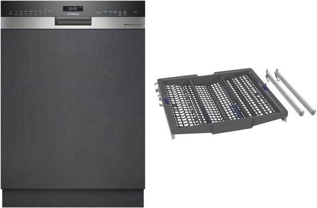 Siemens SN55ESS1BD Teilintegrierter Einbau-Geschirrspüler in Edelstahl-Optik mit WiFi und App-Steuerung - Bild 1
