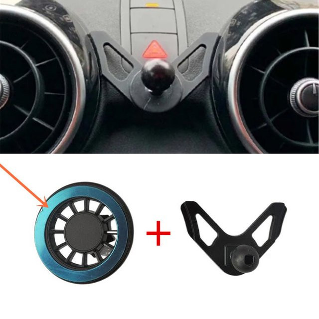 Magnetische Smartphone-Halterung aus ABS-Kunststoff für Audi A1 8X (2010-2019) in Schwarz - Bild 1