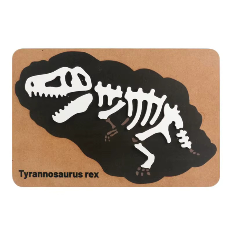 CHENJ Dinosaurier Holz Puzzle, 3D Puzzle, Tiere - Bild 5