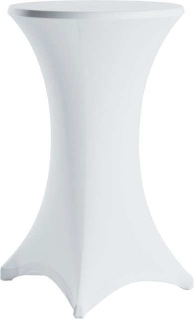 Stehtischhusse Grace von ERWIN M. in Weiß, rund, Durchmesser: 80 cm, Höhe: 110 cm - Bild 1