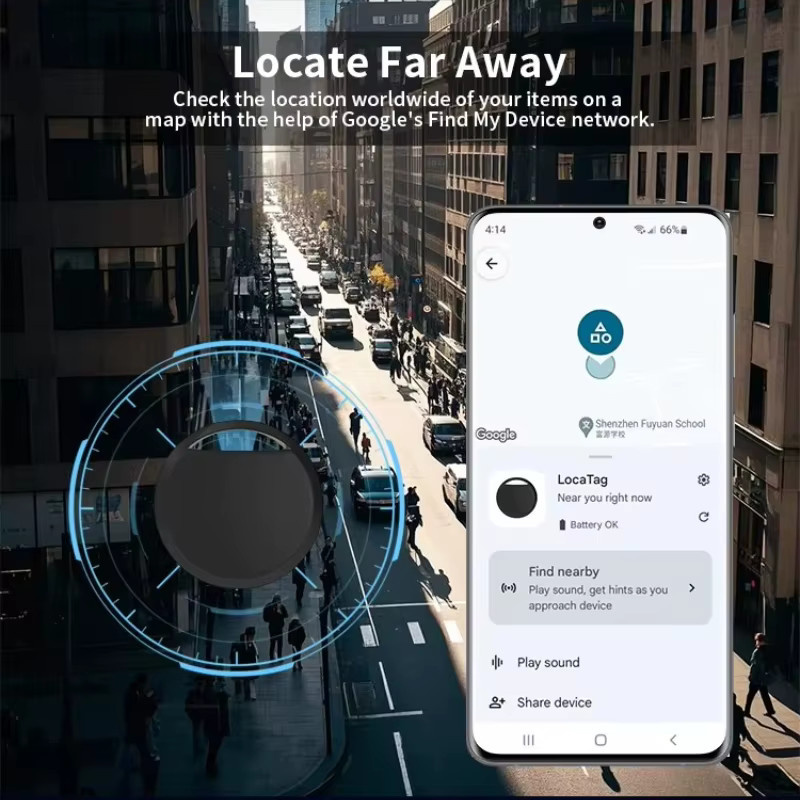 Smart Location Tracker Key Finder für Android-Telefone kompatibel mit Google Find My Device App in Schwarz oder Weiß - Bild 4