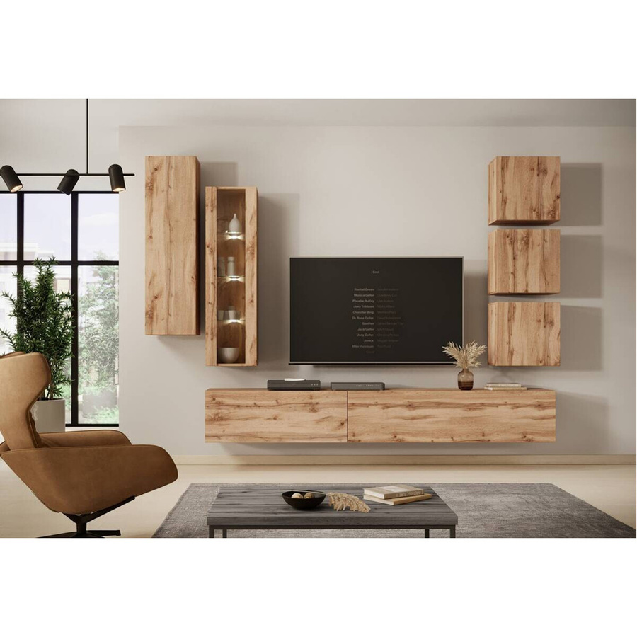 Hängeschrank WIPMEB VIVIEN Eiche Wotan Nachbildung, Farbe: Braun, B/H/T: 50 x 50 x 30 cm - Bild 1