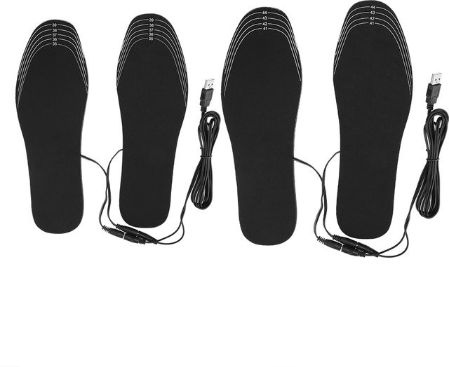 TMISHION USB beheizte Einlegesohlen für Outdoor-Sportarten, Schwarz - Bild 1