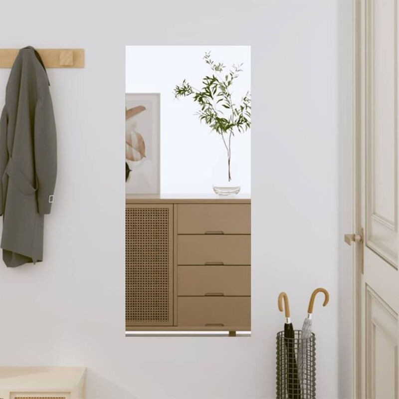 Rahmenloser Wandspiegel Vidaxl aus Glas in Grau, Rechteckig, B: 40 cm, H: 80 cm - Bild 1