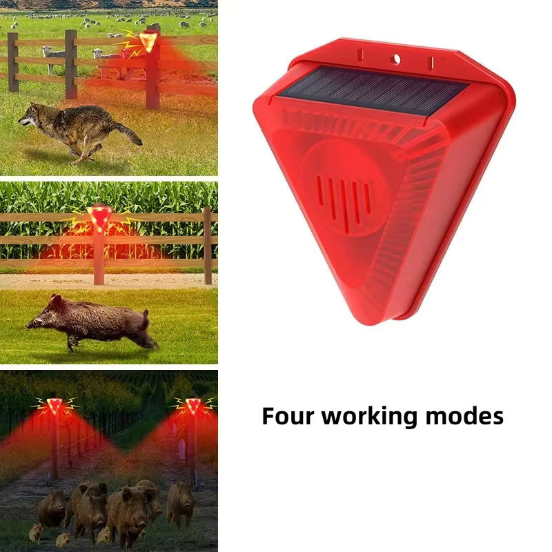 Wasserdichtes LED Solar Alarm Licht in Rot für Garten und Außenbereich zur Diebstahlabwehr - Bild 3
