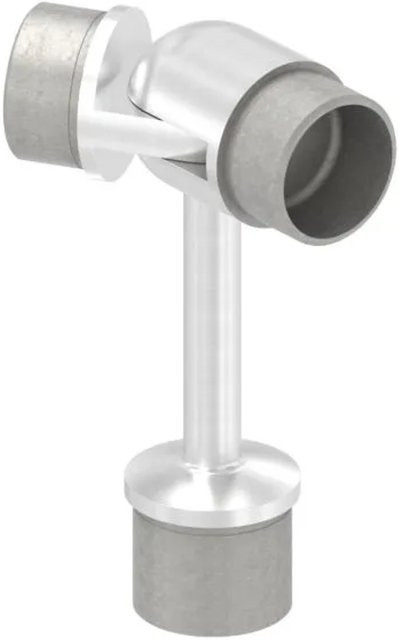 FeNau Rohrabschlussstopfen aus V2A Edelstahl mit Gelenkstück in Silber für Rohre 42,4 x 2,0 mm - Bild 1