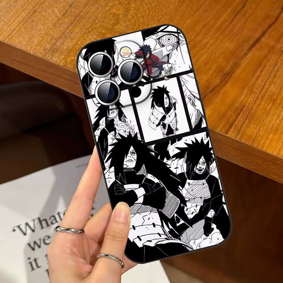 Stoßfeste Handyhülle Naruto Uchiha Madara in Schwarz für iPhone 11 bis iPhone 17 Pro Max - Bild 5
