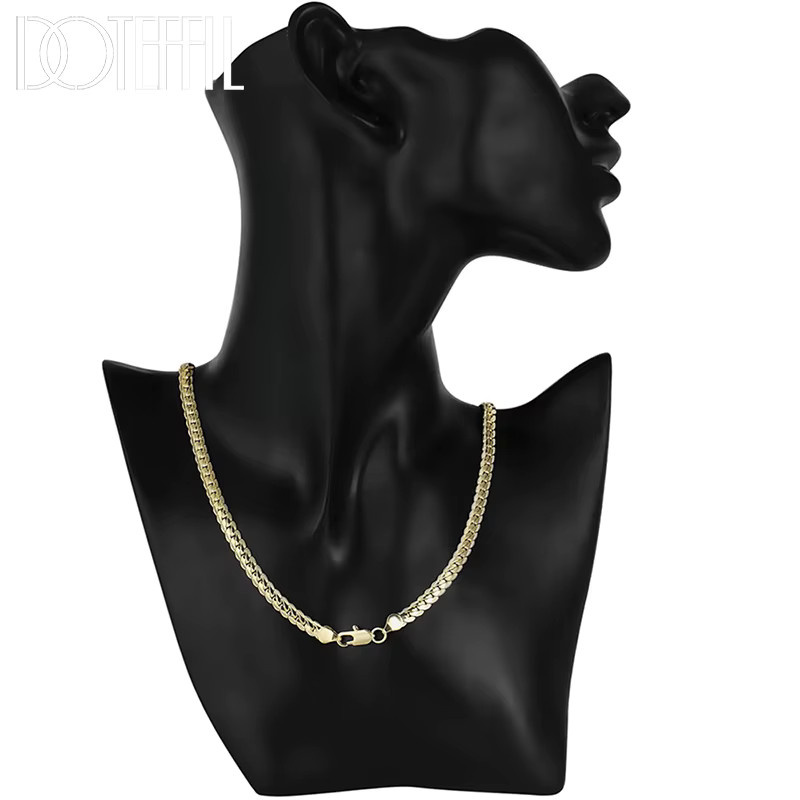 DOTEFFIL Halskette, 18 Karat Gold Farbe, 40-60 cm, Unisex - Bild 3